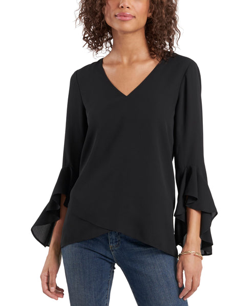 Vince Camuto Petite Flutter Sleeve Top